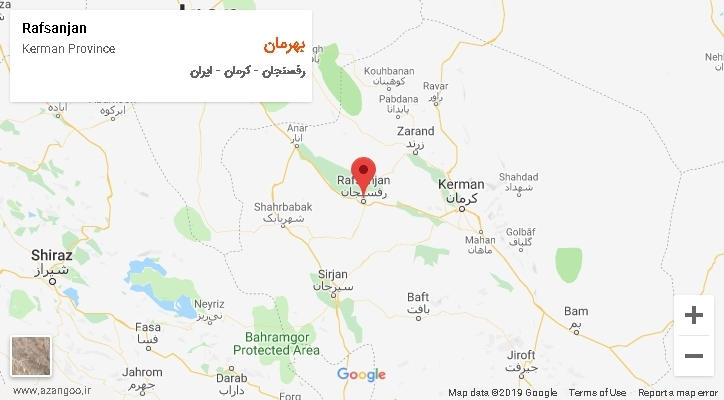 دهستان بهرمان بر روی نقشه