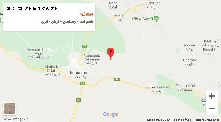 روستای بهروزیه بر روی نقشه