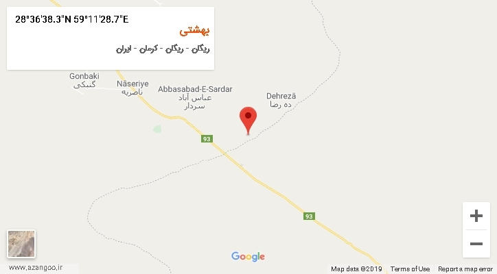 روستای بهشتی بر روی نقشه
