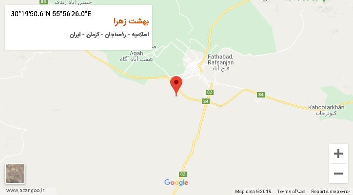 روستای بهشت زهرا بر روی نقشه