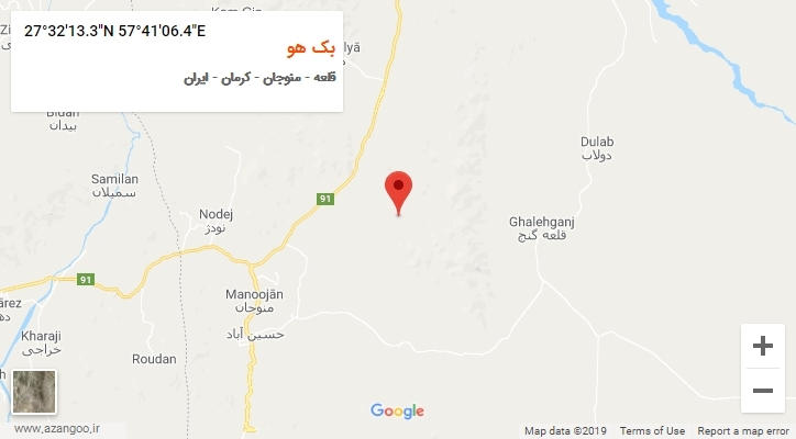 روستای بک هو بر روی نقشه