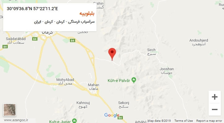 روستای بلبلوییه بر روی نقشه