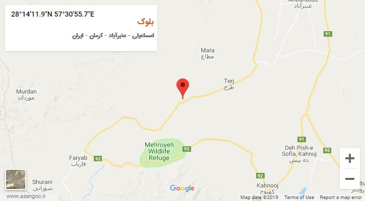روستای بلوک بر روی نقشه