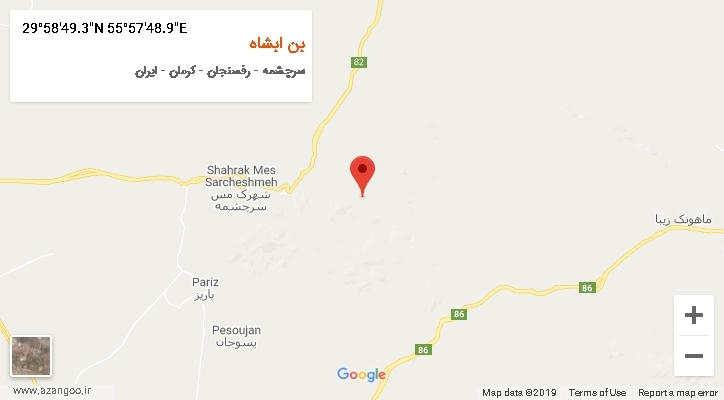 روستای بن ابشاه بر روی نقشه