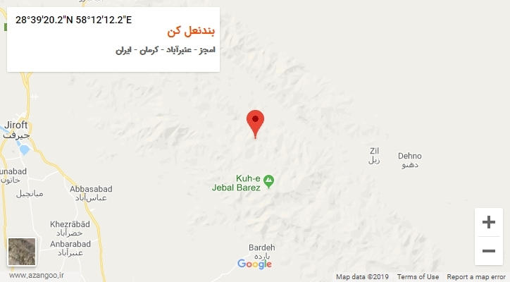 روستای بندنعل کن بر روی نقشه