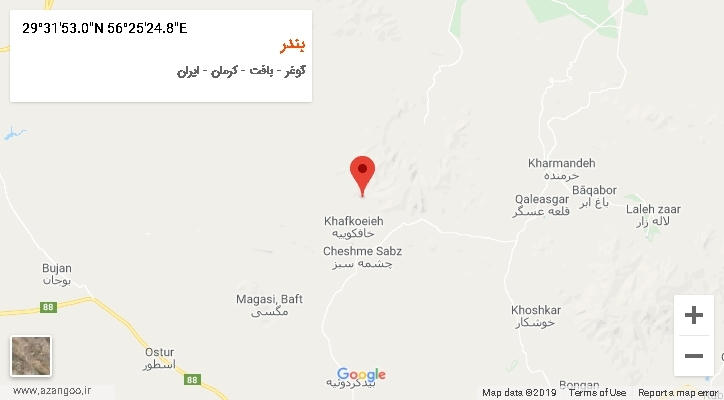 روستای بندر بر روی نقشه
