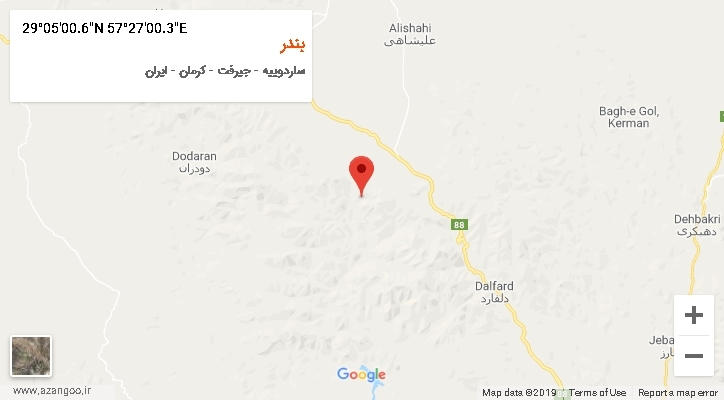 روستای بندر بر روی نقشه