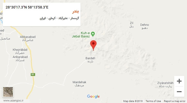 روستای بندر بر روی نقشه