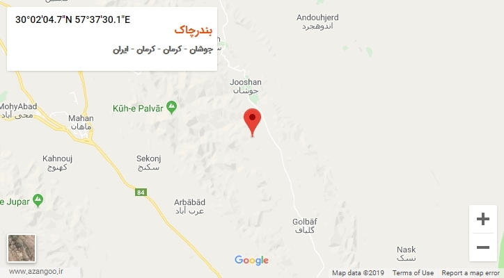 روستای بندرچاک بر روی نقشه