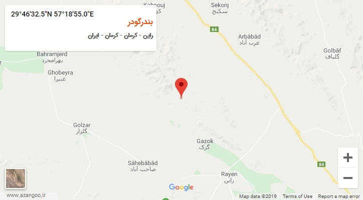 روستای بندرگودر بر روی نقشه