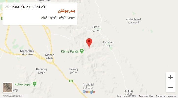 روستای بندرجوشان بر روی نقشه