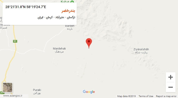 روستای بندرخضر بر روی نقشه
