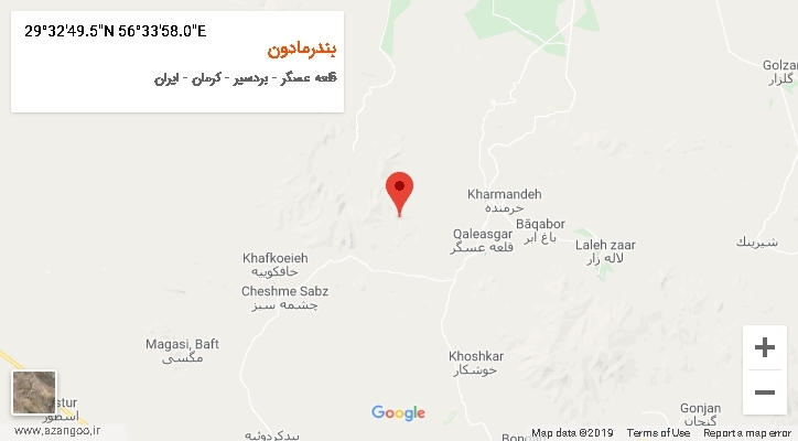 روستای بندرمادون بر روی نقشه