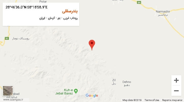 روستای بندرسفلی بر روی نقشه