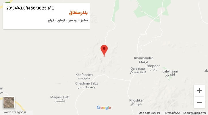 روستای بندرسغناق بر روی نقشه
