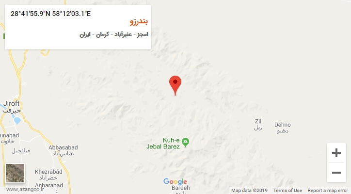 روستای بندرزو بر روی نقشه