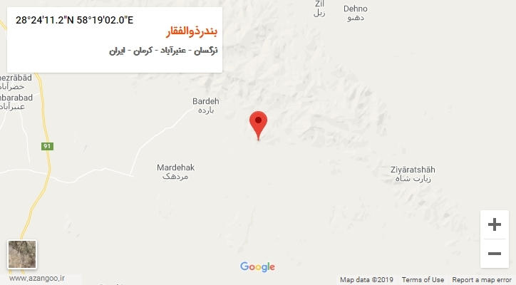 روستای بندرذوالفقار بر روی نقشه