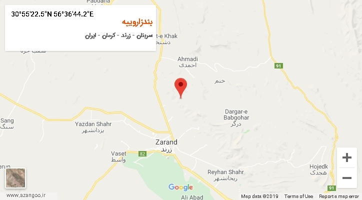 روستای بندزاروییه بر روی نقشه