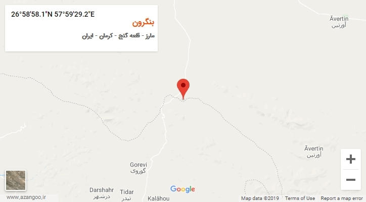 روستای بنگرون بر روی نقشه