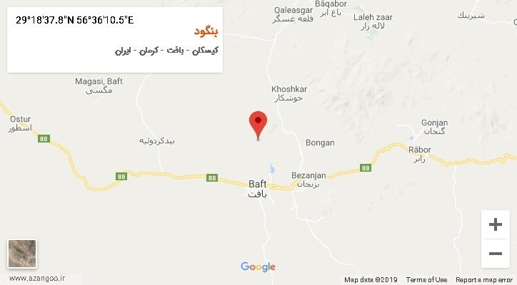 روستای بنگود بر روی نقشه