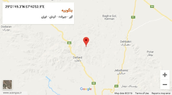 روستای بنگوییه بر روی نقشه