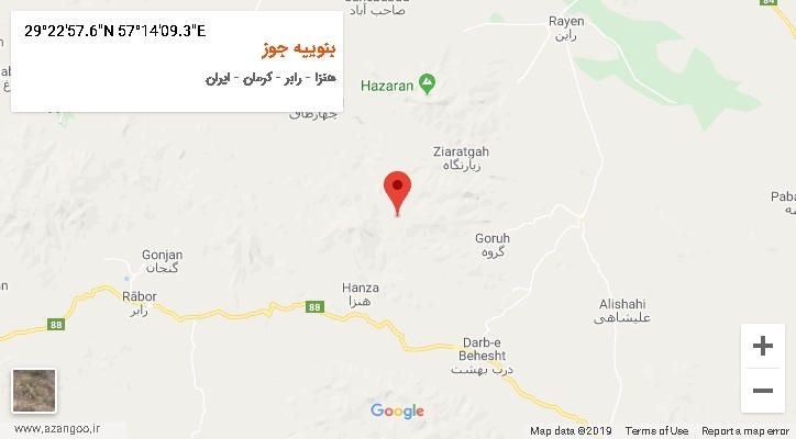 روستای بنوییه جوز بر روی نقشه