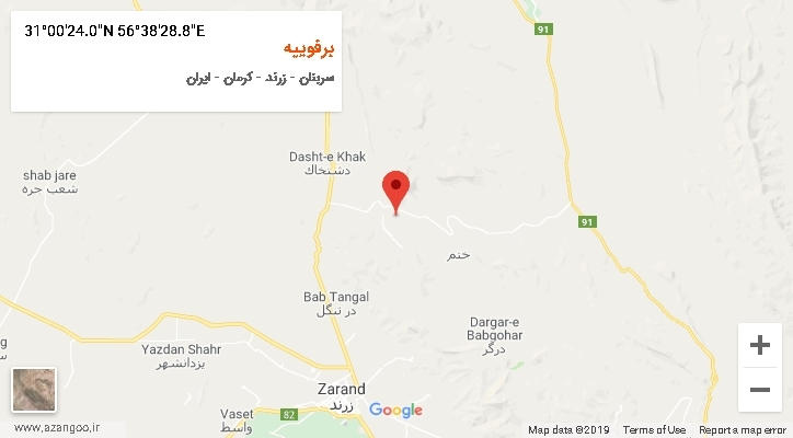 روستای برفوییه بر روی نقشه