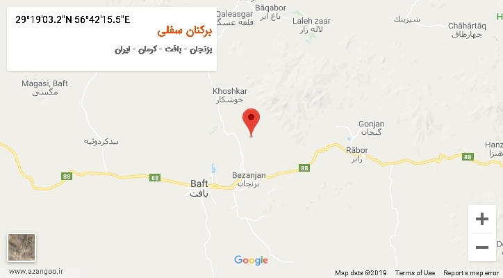 روستای برکنان سفلی بر روی نقشه