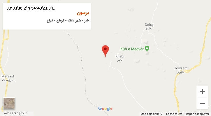روستای برسون بر روی نقشه