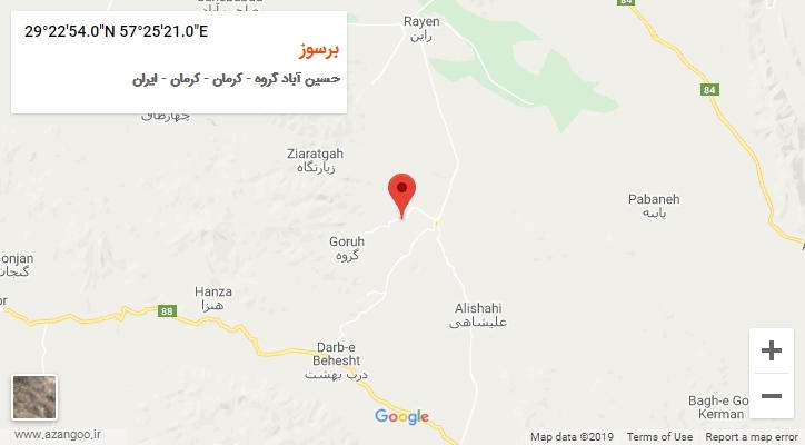 روستای برسوز بر روی نقشه