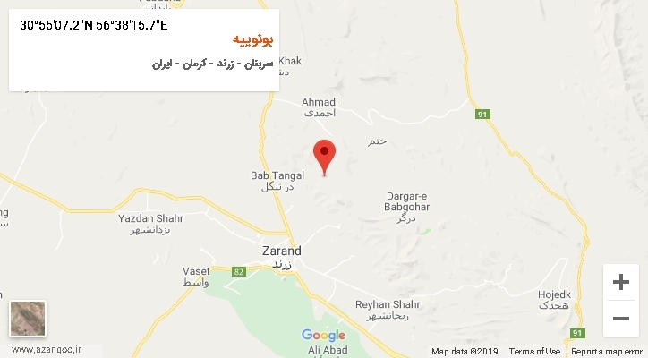 روستای بونوییه بر روی نقشه