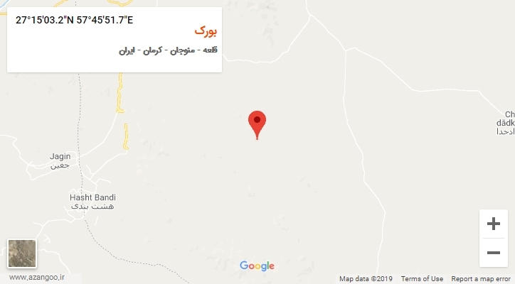 روستای بورک بر روی نقشه