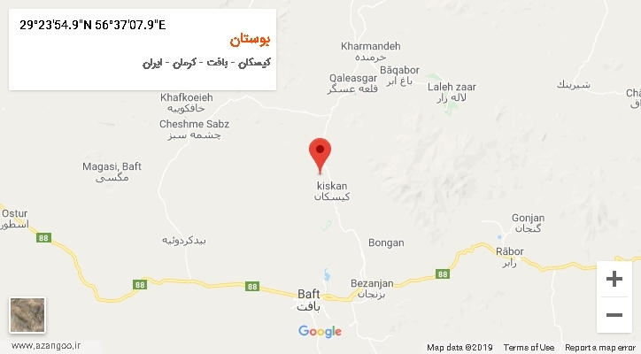 روستای بوستان بر روی نقشه