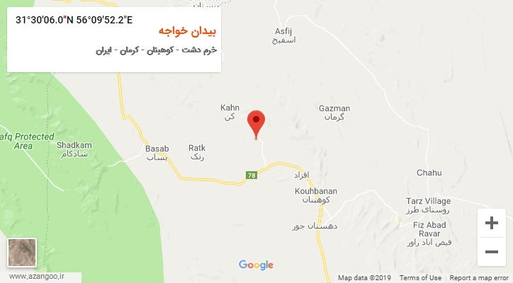 روستای بیدان خواجه بر روی نقشه