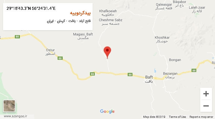 روستای بیدکردوییه بر روی نقشه