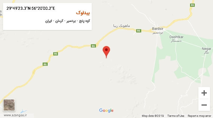 روستای بیدلوک بر روی نقشه