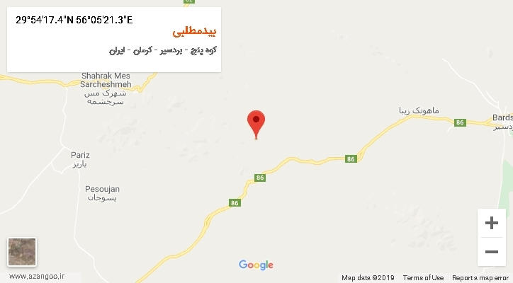روستای بیدمطلبی بر روی نقشه