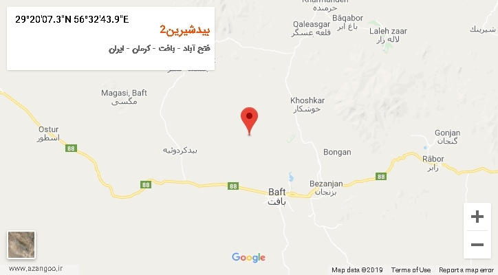 روستای بیدشیرین2 بر روی نقشه