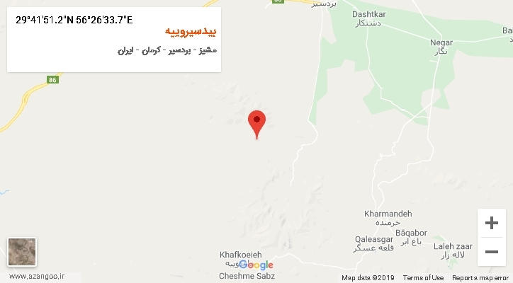 روستای بیدسیروییه بر روی نقشه
