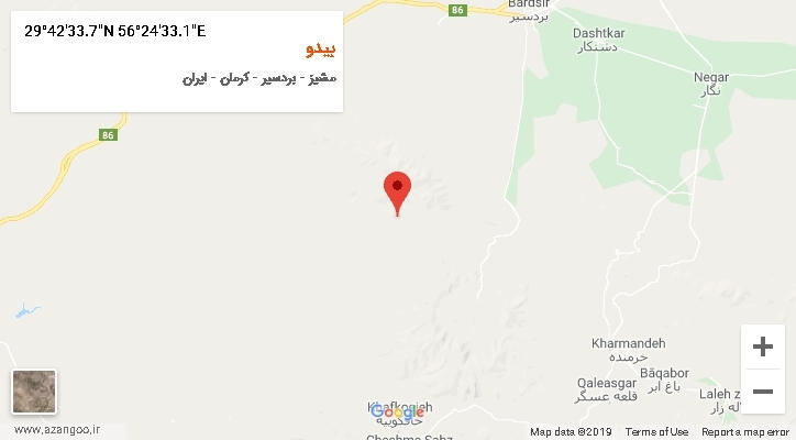 روستای بیدو بر روی نقشه