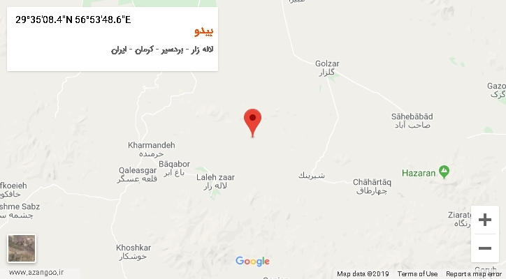 روستای بیدو بر روی نقشه