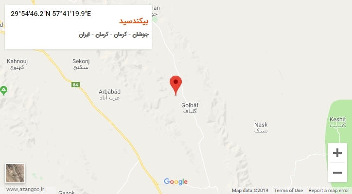 روستای بیکندسید بر روی نقشه
