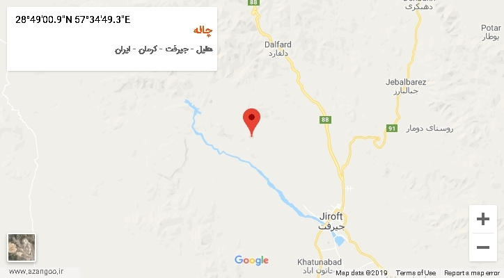 روستای چاله بر روی نقشه