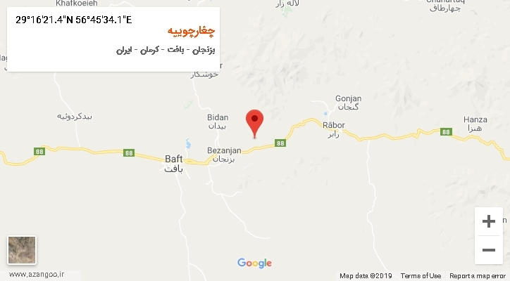 روستای چغارچوییه بر روی نقشه