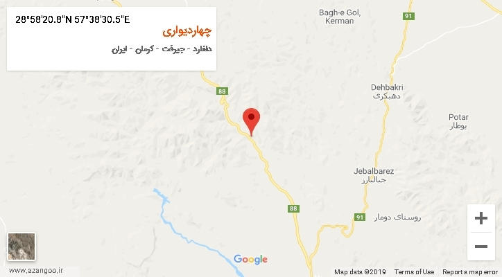 روستای چهاردیواری بر روی نقشه