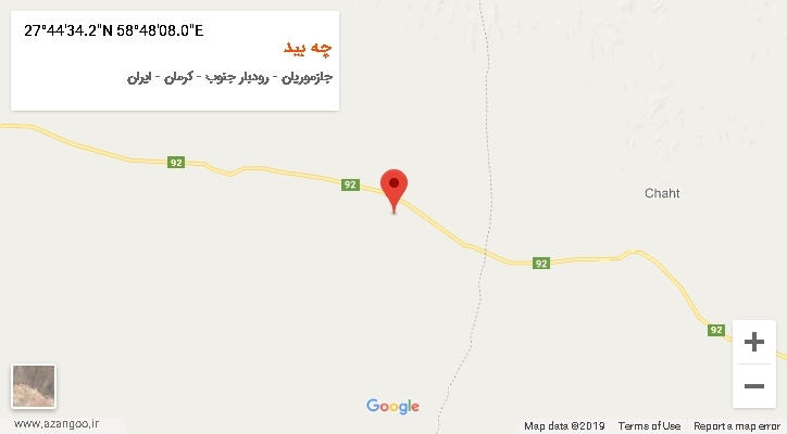 روستای چه بید بر روی نقشه