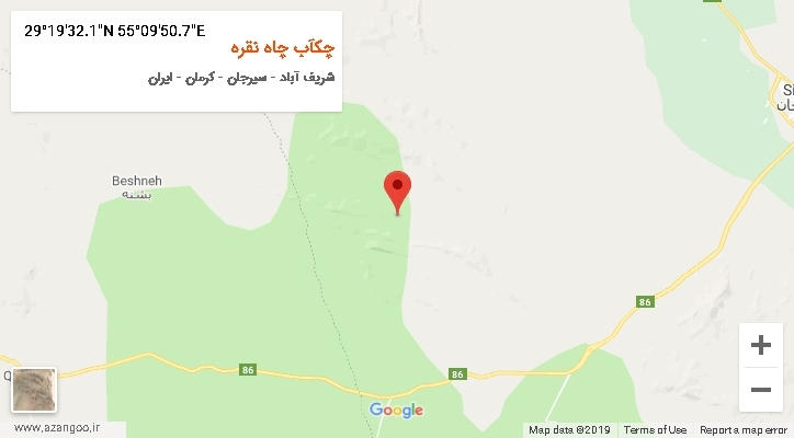روستای چکآب چاه نقره بر روی نقشه