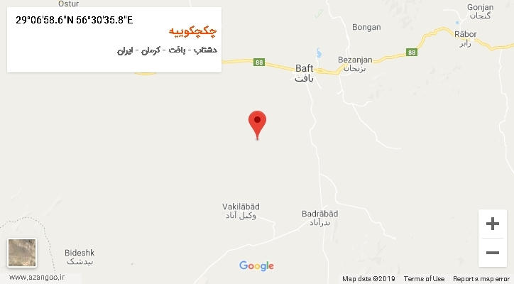 روستای چکچکوییه بر روی نقشه