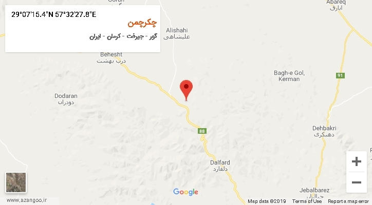 روستای چکرچمن بر روی نقشه