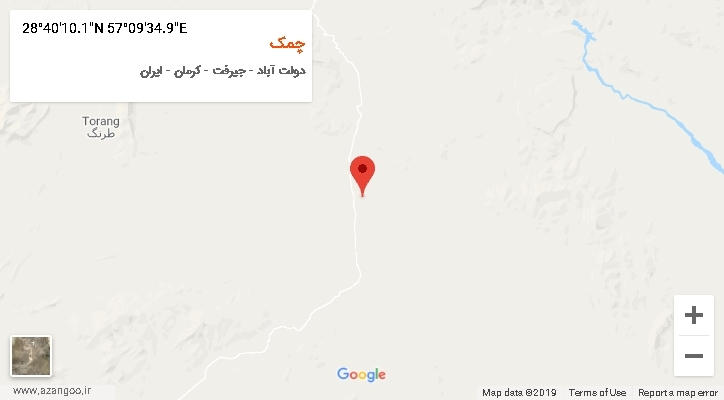 روستای چمک بر روی نقشه